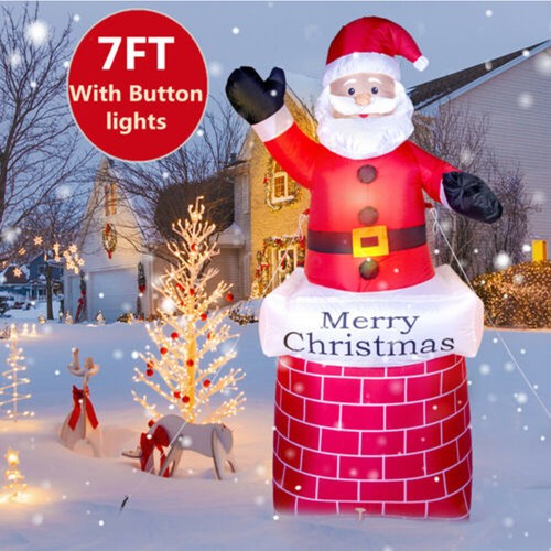 7ft inflatable christmas santa - christmas,