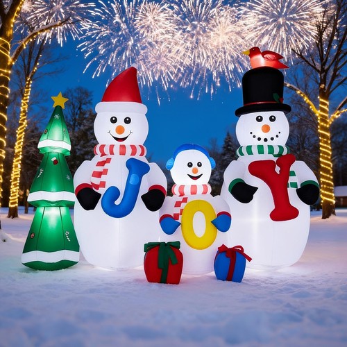 8ft led inflatable snowman - 8ft,